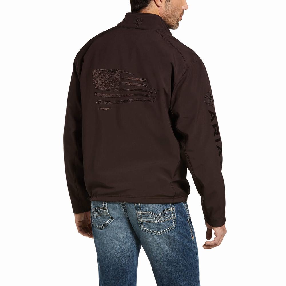 Men's Ariat Logo 2.0 Patriot Softshell Water Resistant English Riding Multicolor | GB9172TXM