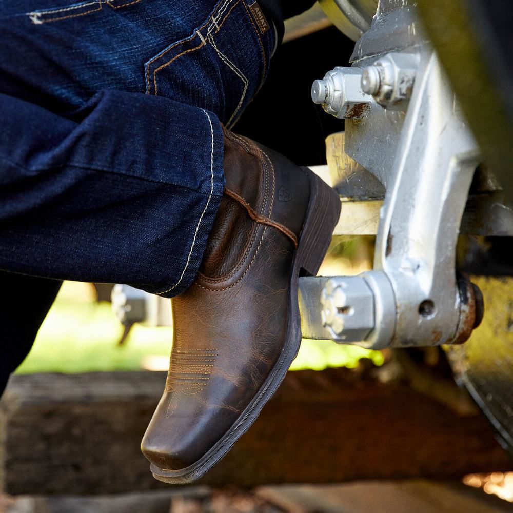 Men's Ariat Rambler Dress Boots Grey | GB4217JYC