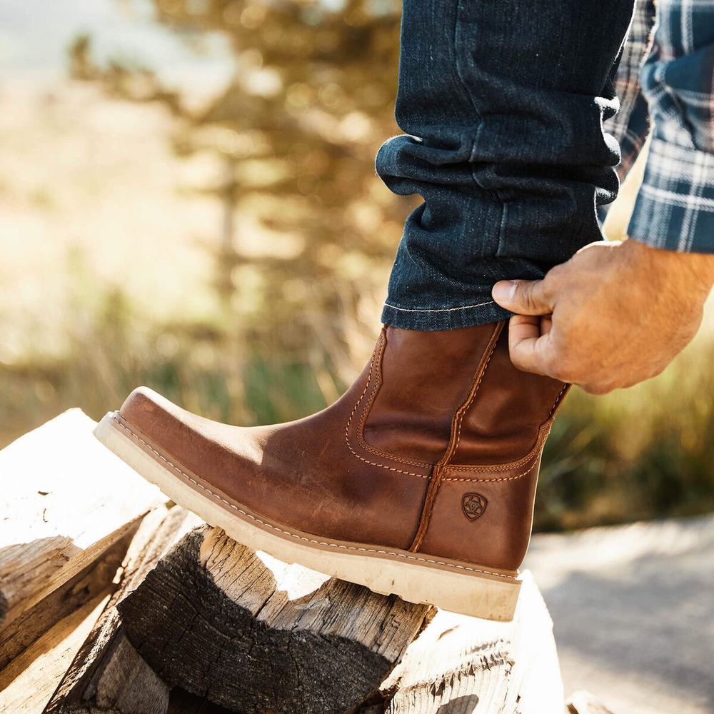 Men's Ariat Rambler Recon Dress Boots Brown | GB4961ZSC