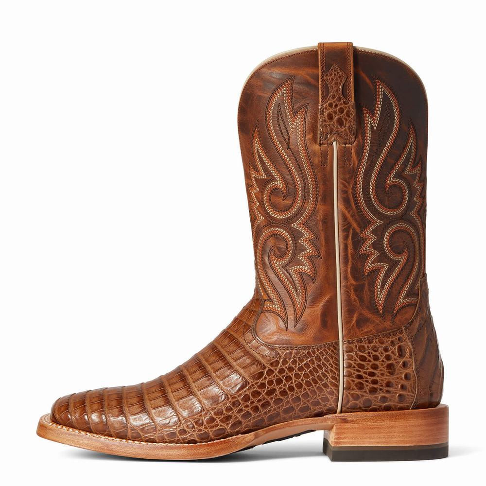 Men's Ariat Relentless Denton Western Boots Beige | GB5869WLU