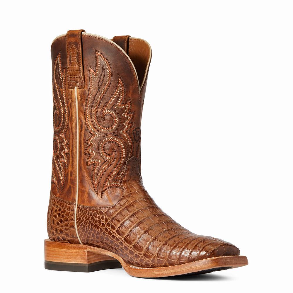 Men's Ariat Relentless Denton Western Boots Beige | GB5869WLU