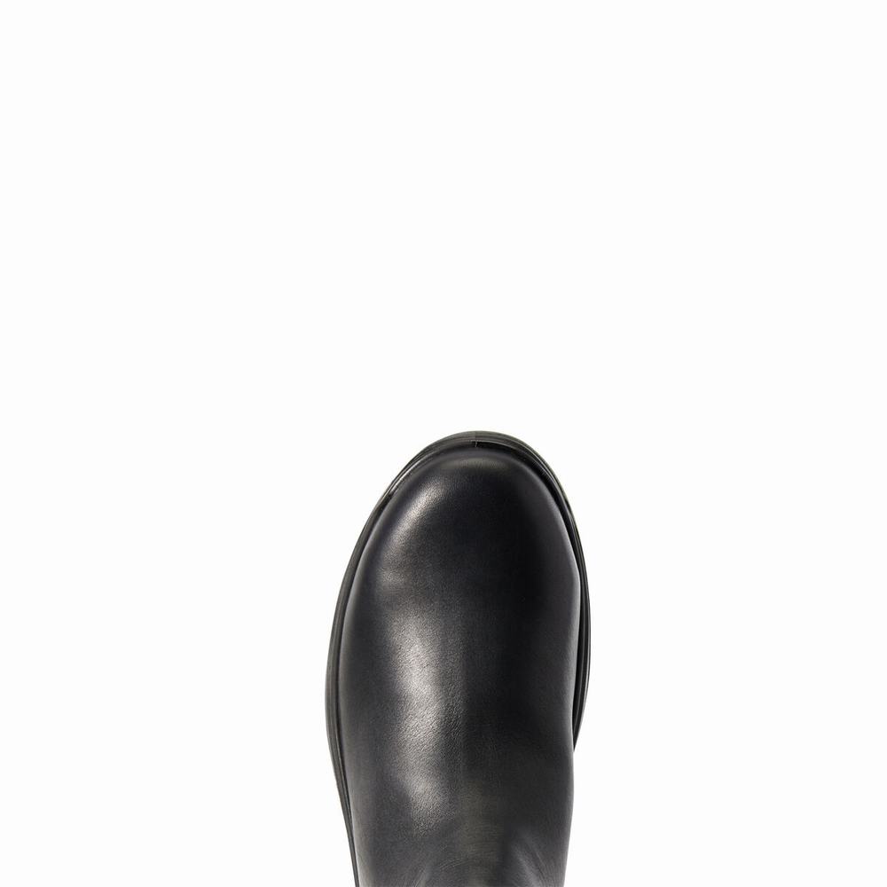 Men's Ariat Turbo Chelsea CSA Waterproof Carbon Toe Chelsea Boots Black | GB0236LCT