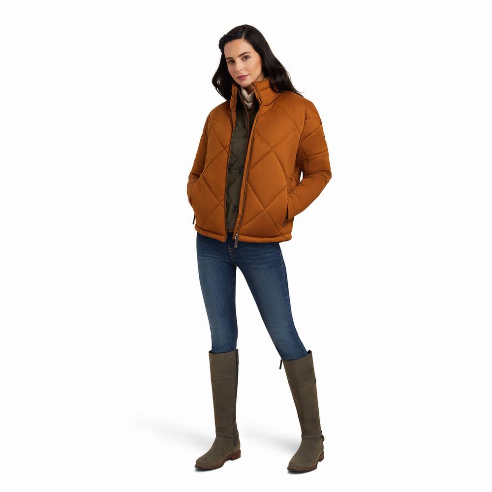 Women's Ariat Adena Insulated Jackets Brown | GB5693XSJ