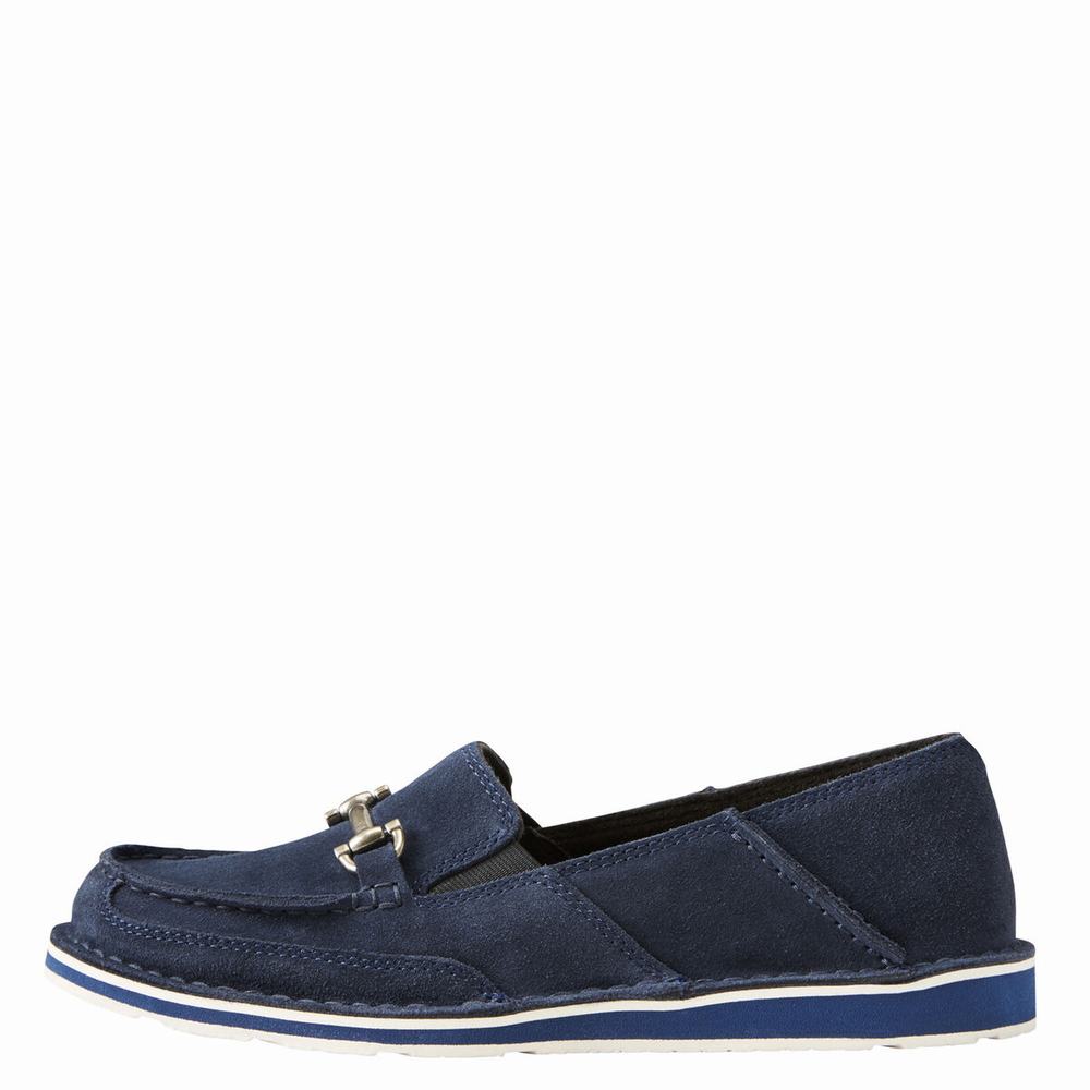 Women's Ariat Bit Cruiser Sneakers Navy | GB6284PTN