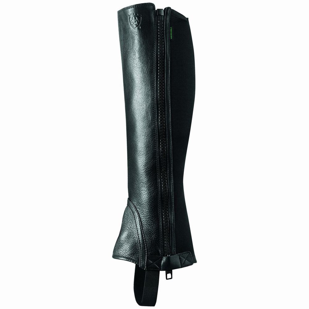 Women's Ariat Breeze Chap Half Chap English Riding Boots Black | GB4519BXV