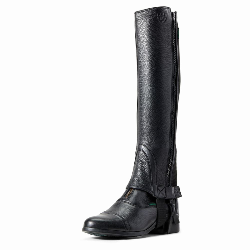 Women's Ariat Breeze Chap Half Chap English Riding Boots Black | GB4519BXV