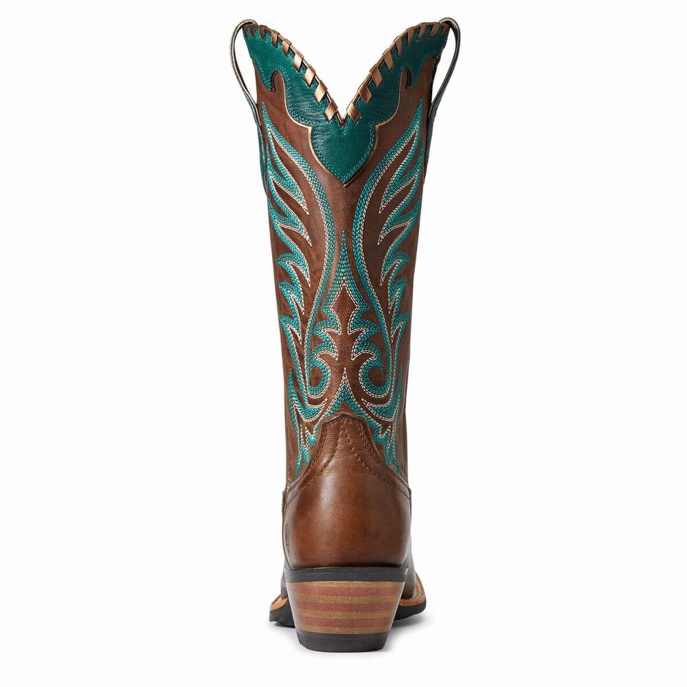 Women's Ariat Crossfire Picante Western Boots Brown | GB9823PFW