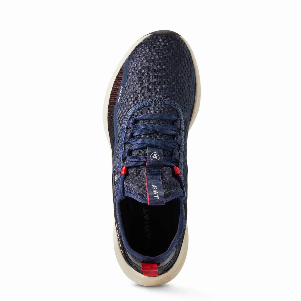 Women's Ariat Ignite Eco Sneakers Navy | GB9547IOS