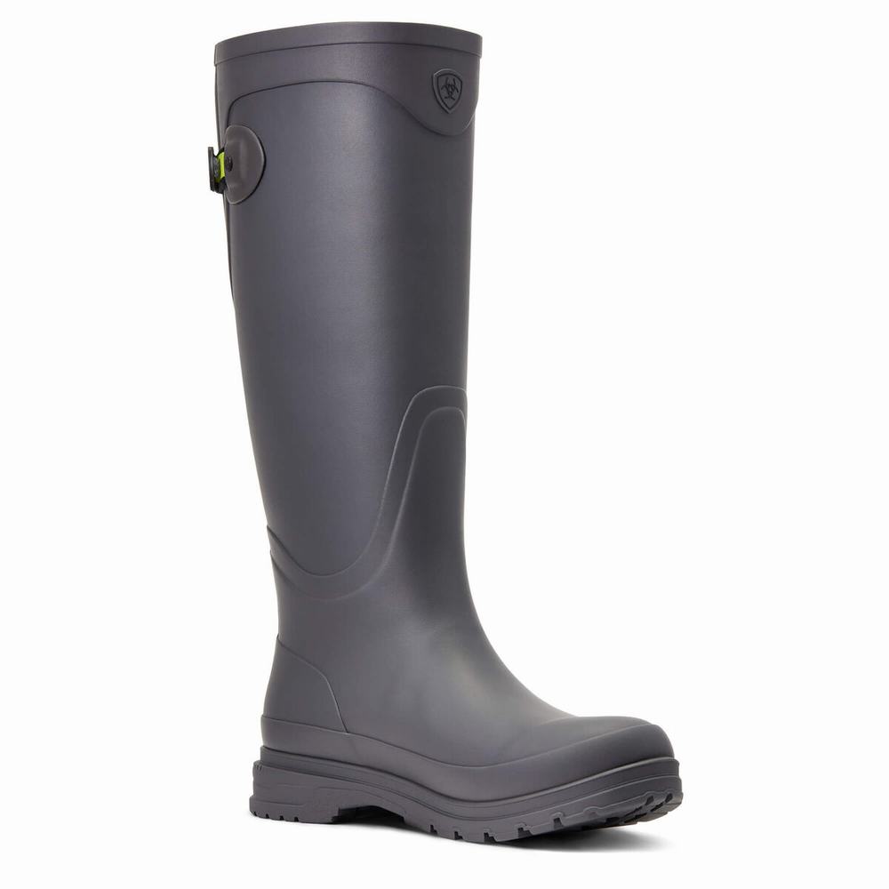 Women's Ariat Kelmarsh Rubber Waterproof Boots Grey | GB0913KGY