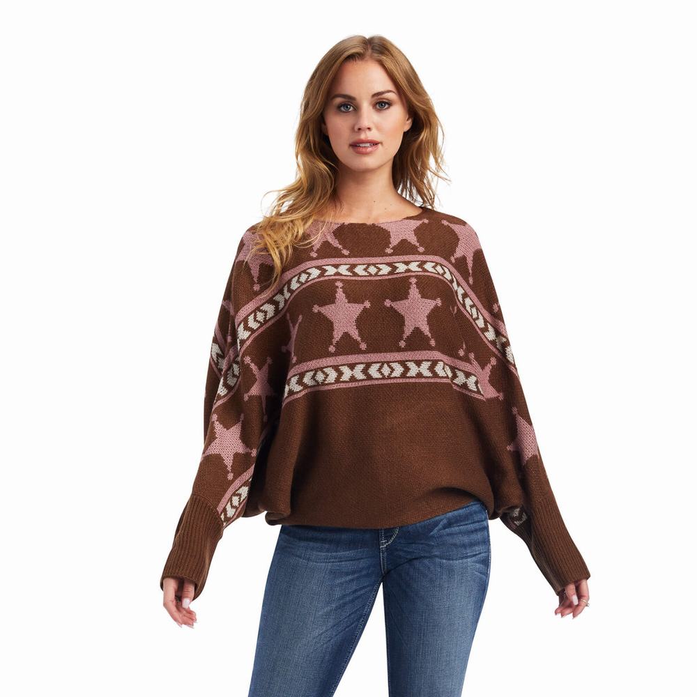 Women\'s Ariat Lawless Sweaters Multicolor | GB4385TCG