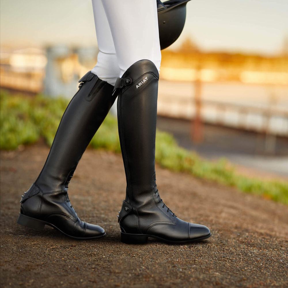 Women's Ariat Palisade Tall Riding English Riding Boots Black | GB9427PMB