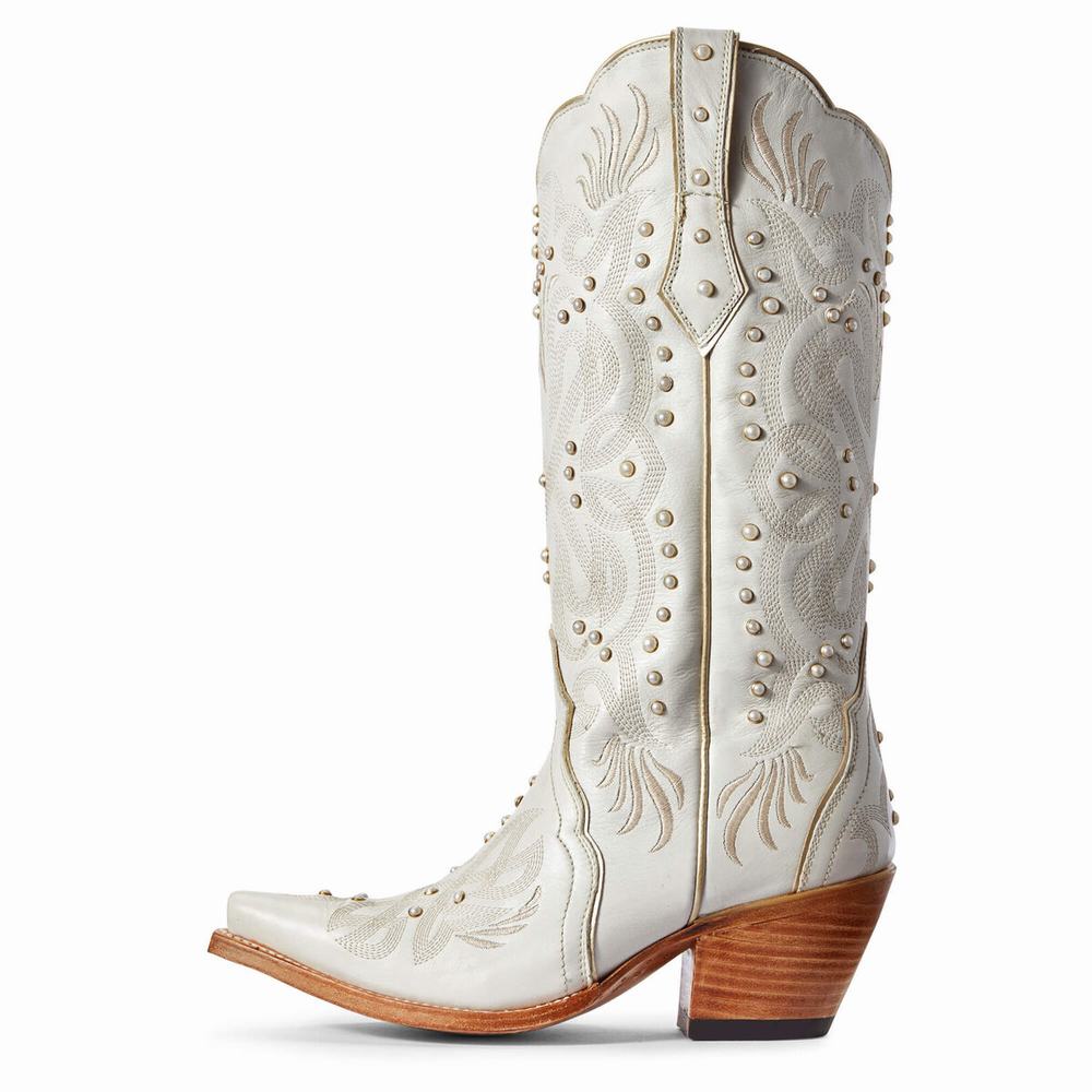 Women's Ariat Pearl Dress Boots White | GB9051UVG