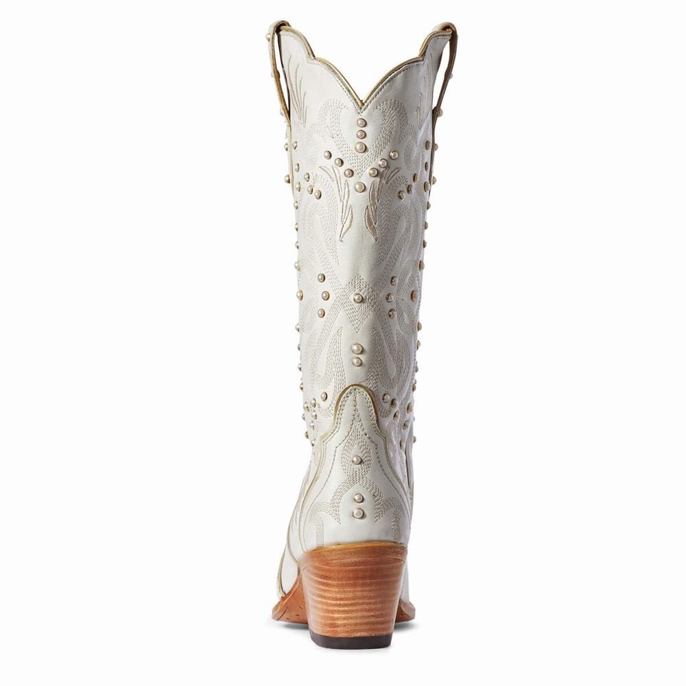 Women's Ariat Pearl Dress Boots White | GB9051UVG