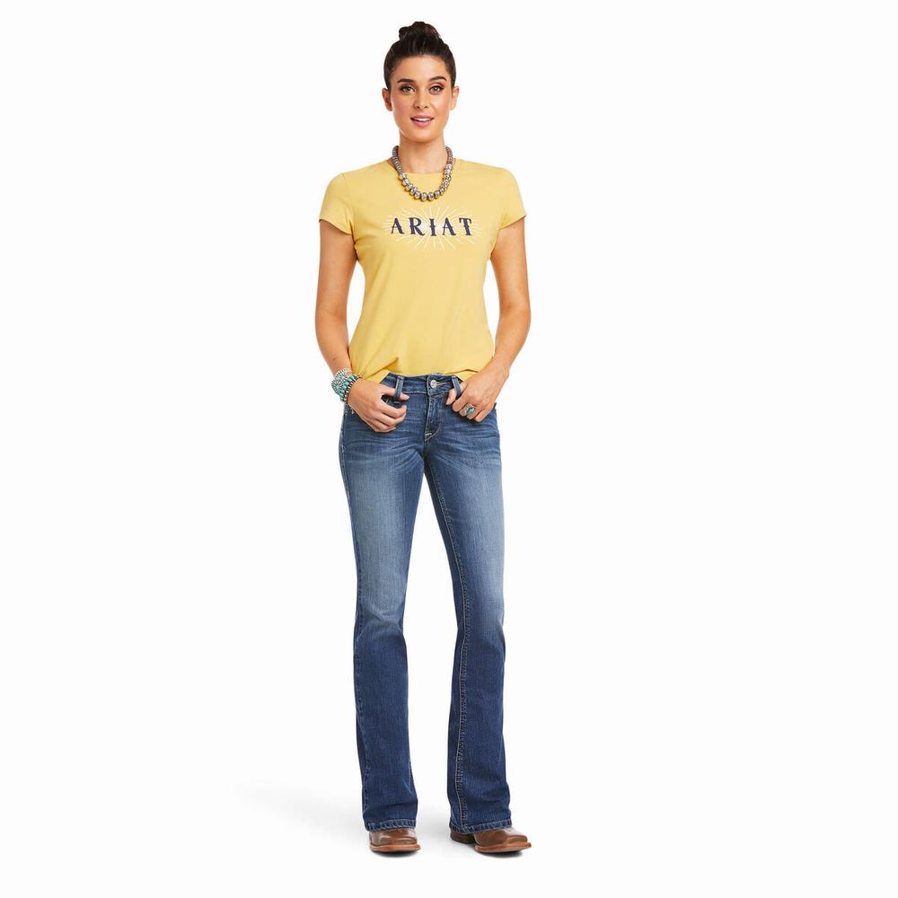 Women's Ariat R.E.A.L. MID Rise Samara Cut Skinny Jeans Multicolor | GB2075HVB