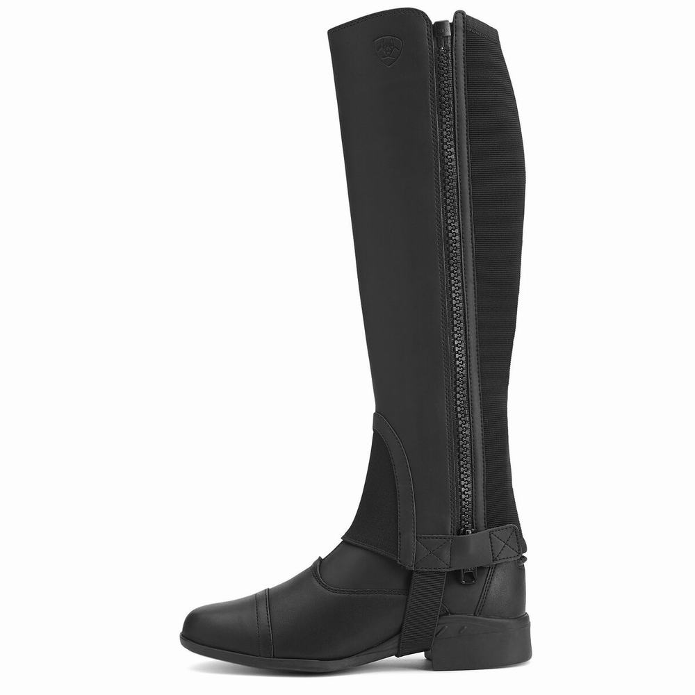 Women's Ariat Scout Chap Half Chap English Riding Boots Black | GB9715GOQ