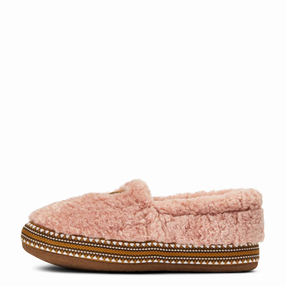 Women's Ariat Snuggle Slippers Pink | GB2514DZJ