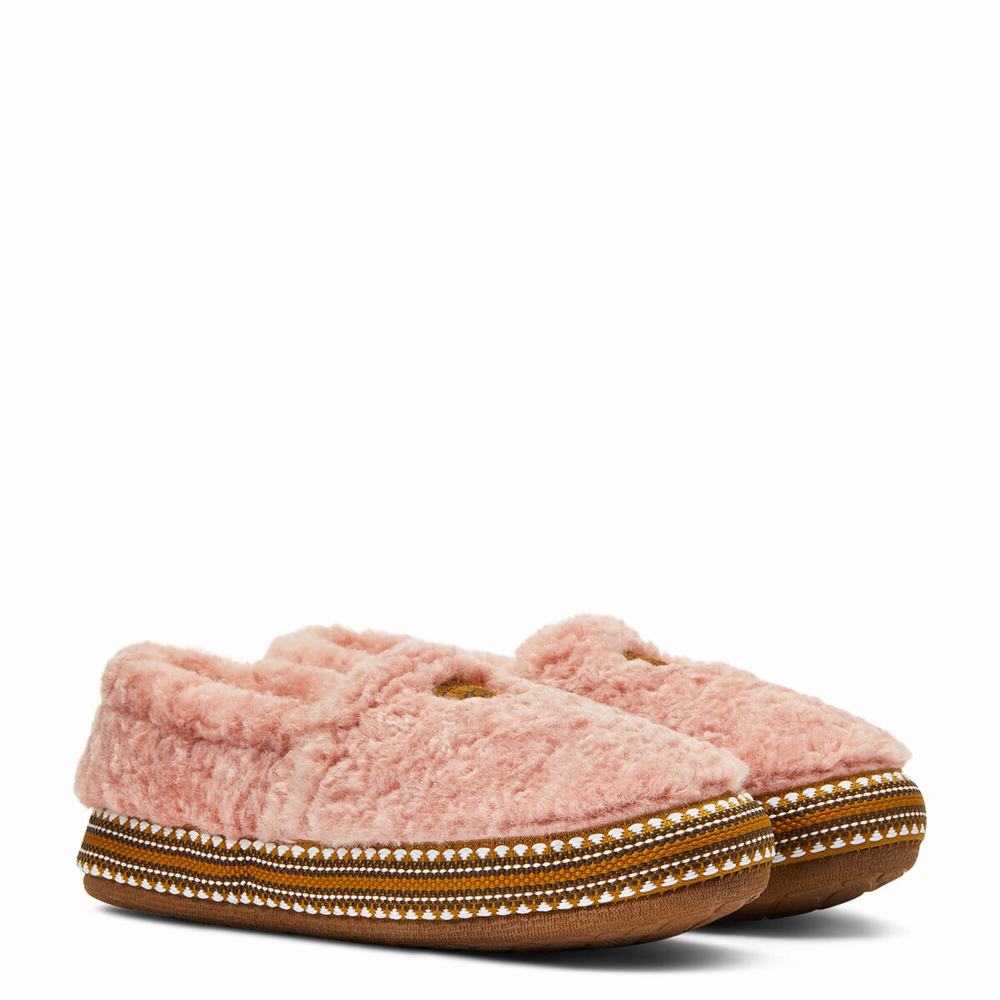 Women's Ariat Snuggle Slippers Pink | GB2514DZJ